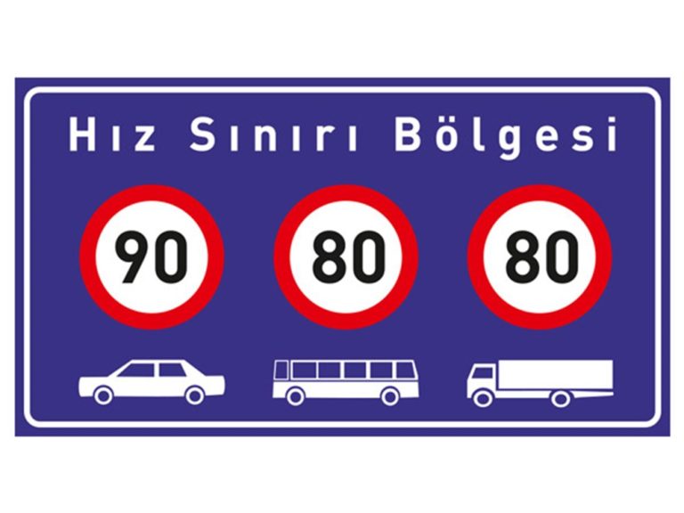 Hız Sınırı Levhası 1473×2964 mm (90-80-80) B-56a